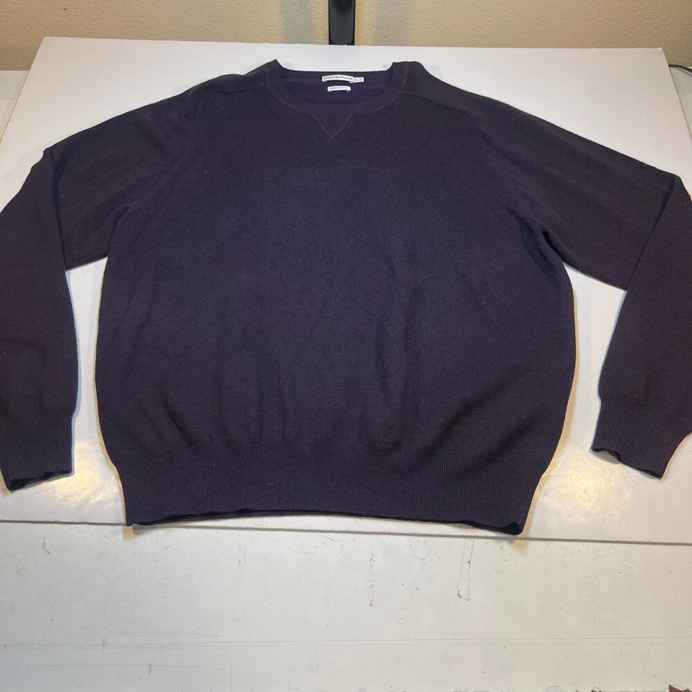 Peter Millar Wool Blend Crew Neck Golf Sweater Sz Mens XL Burgundy